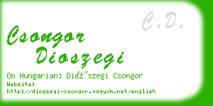 csongor dioszegi business card