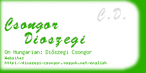 csongor dioszegi business card